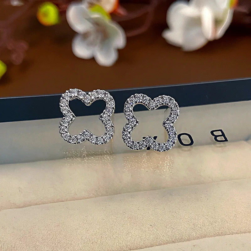 Celeste Bloom Leaf Studs