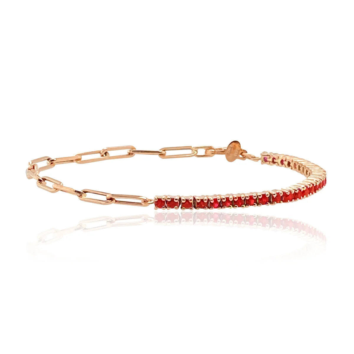 Rainbow Crystal Chain Bracelet
