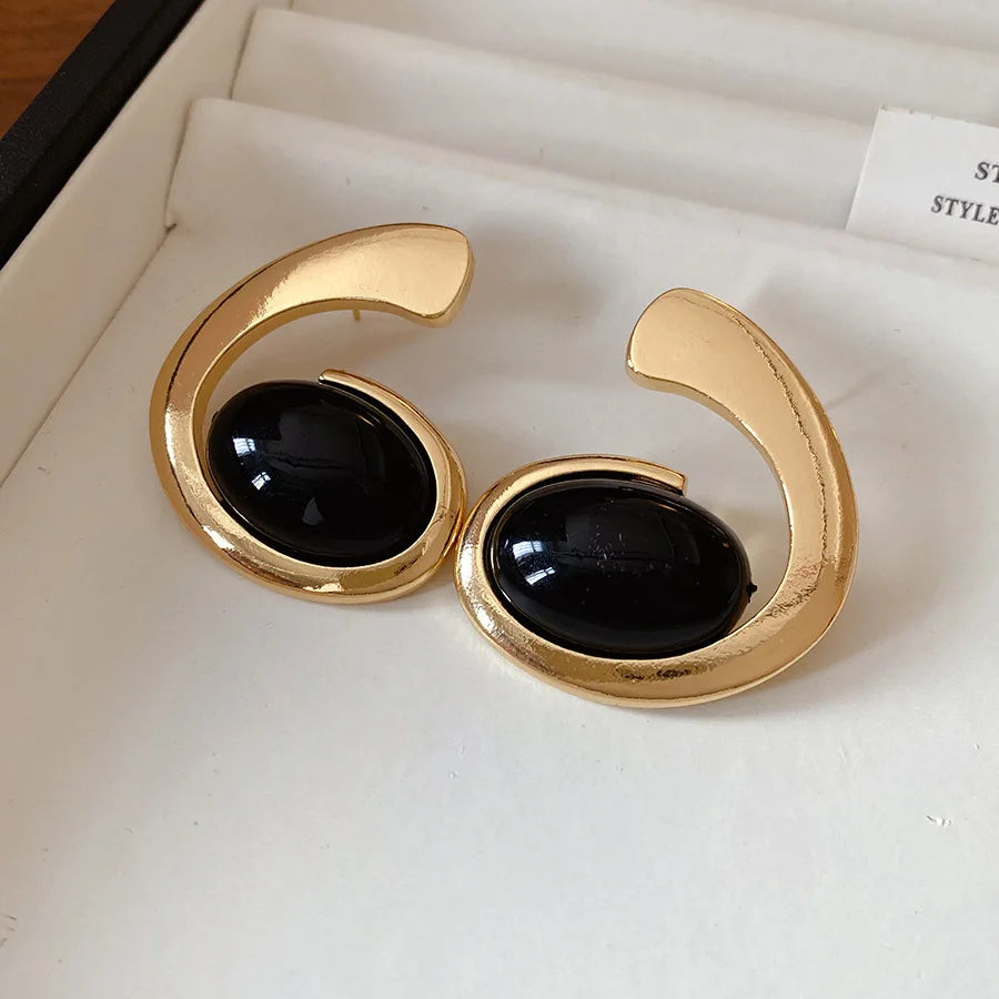 Celeste Ruby Oval Studs
