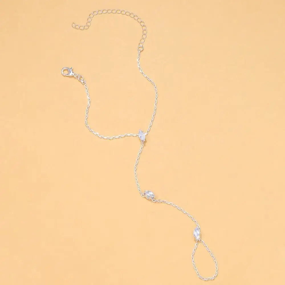 Bling Thin Chain Hand Bracelet