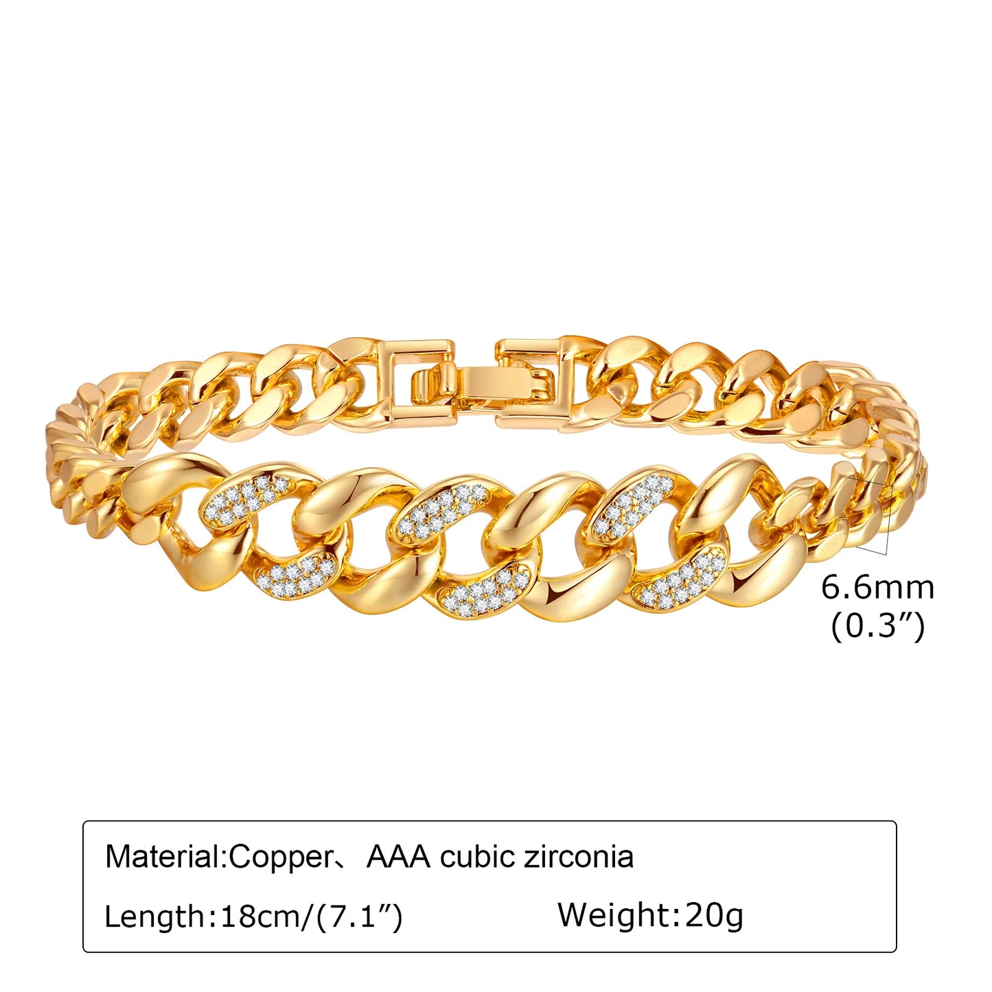 Celeste Gold Paperclip Chain Bracelet