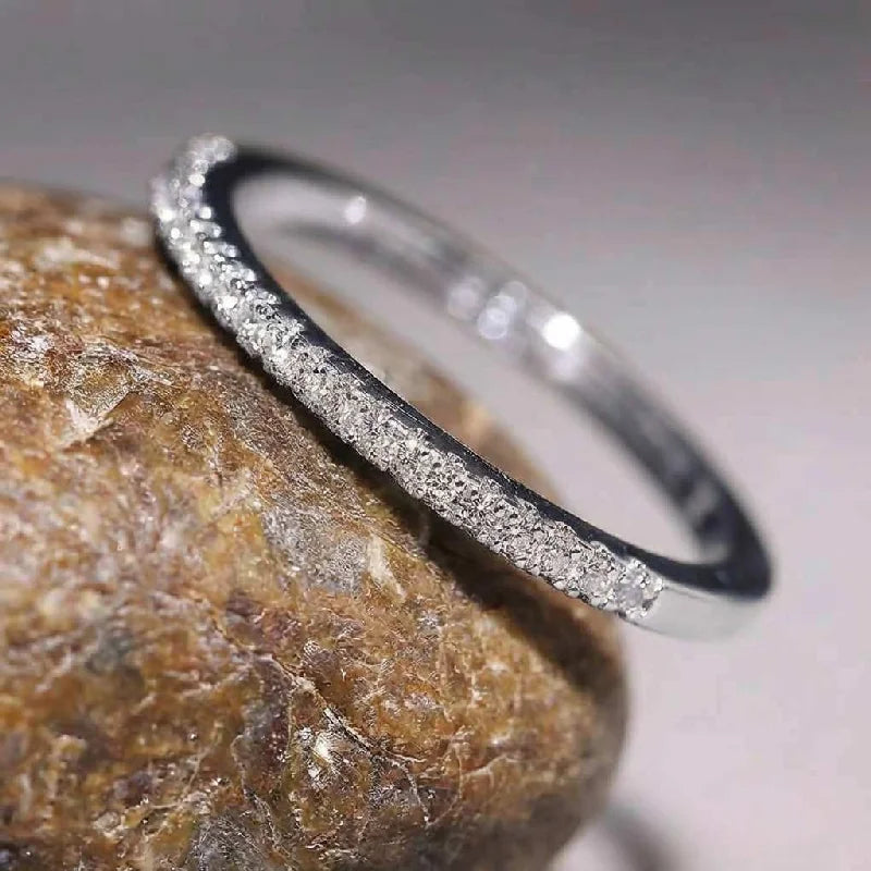 Celeste Half Spark Stack Ring
