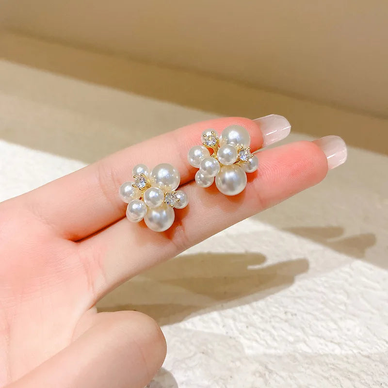 Celeste Pearl Circle Earrings