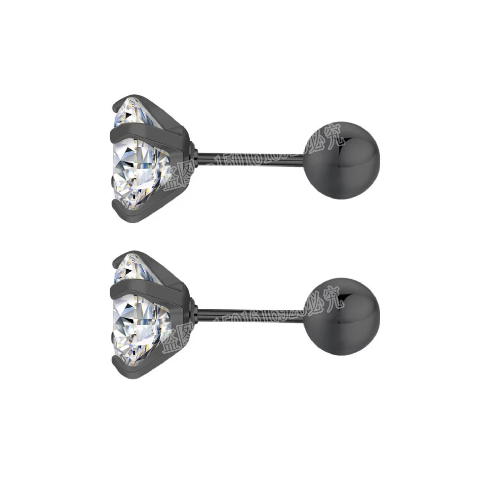 Celeste Black Zircon Studs