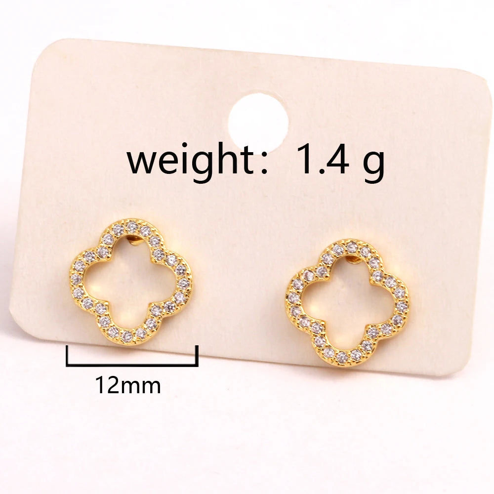 Celeste Bloom Leaf Studs