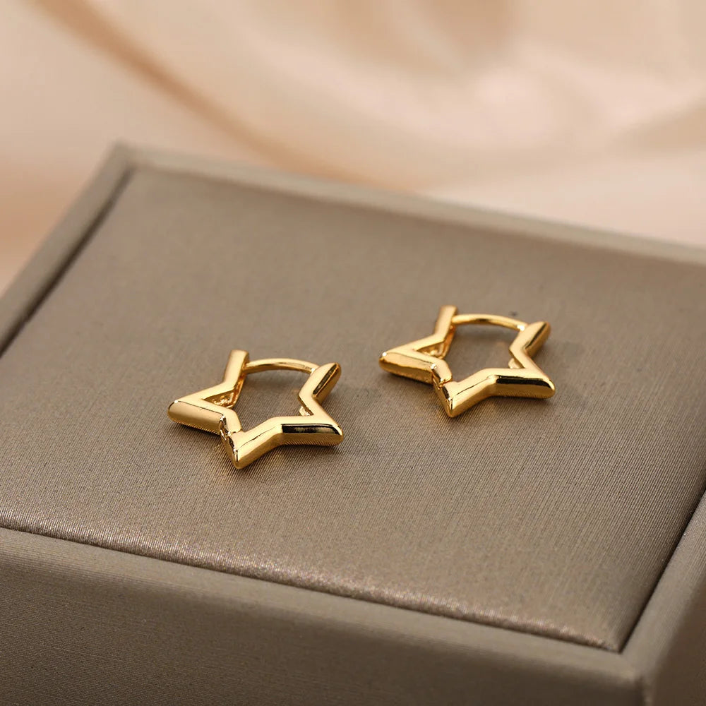 Celeste Star Hoop Earrings