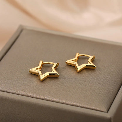 Celeste Star Hoop Earrings