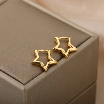 Celeste Star Hoop Earrings