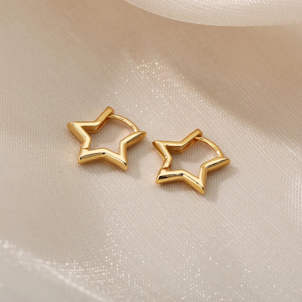 Celeste Star Hoop Earrings
