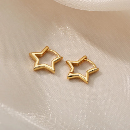 Celeste Star Hoop Earrings