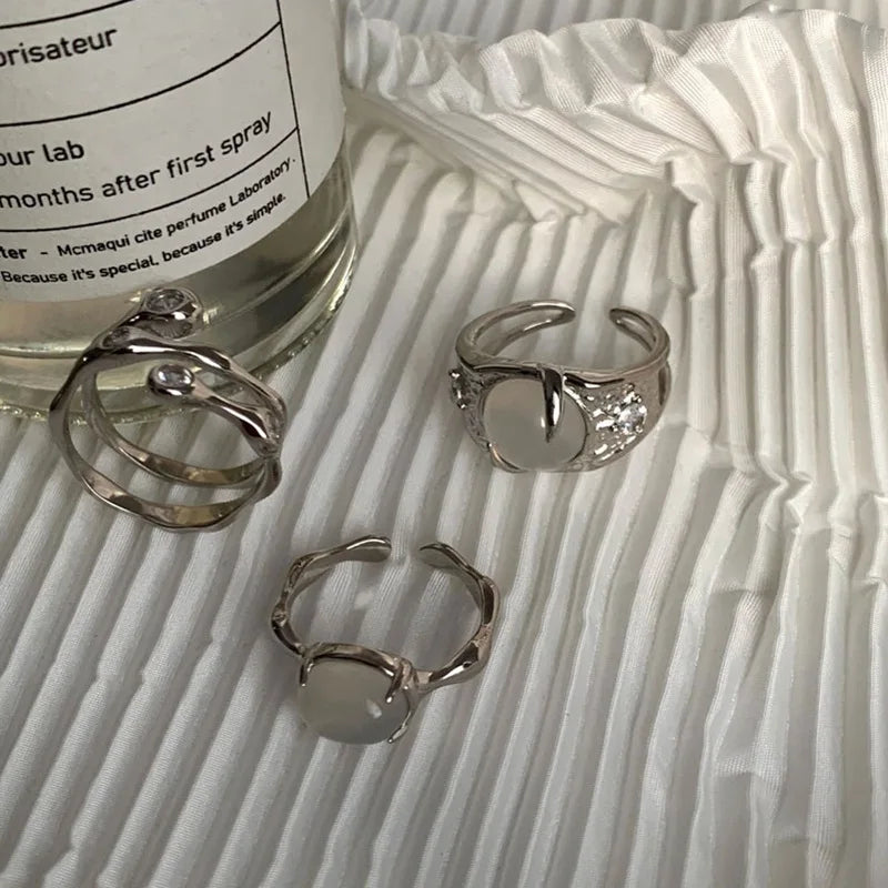 Celeste Double Wave Silver Ring