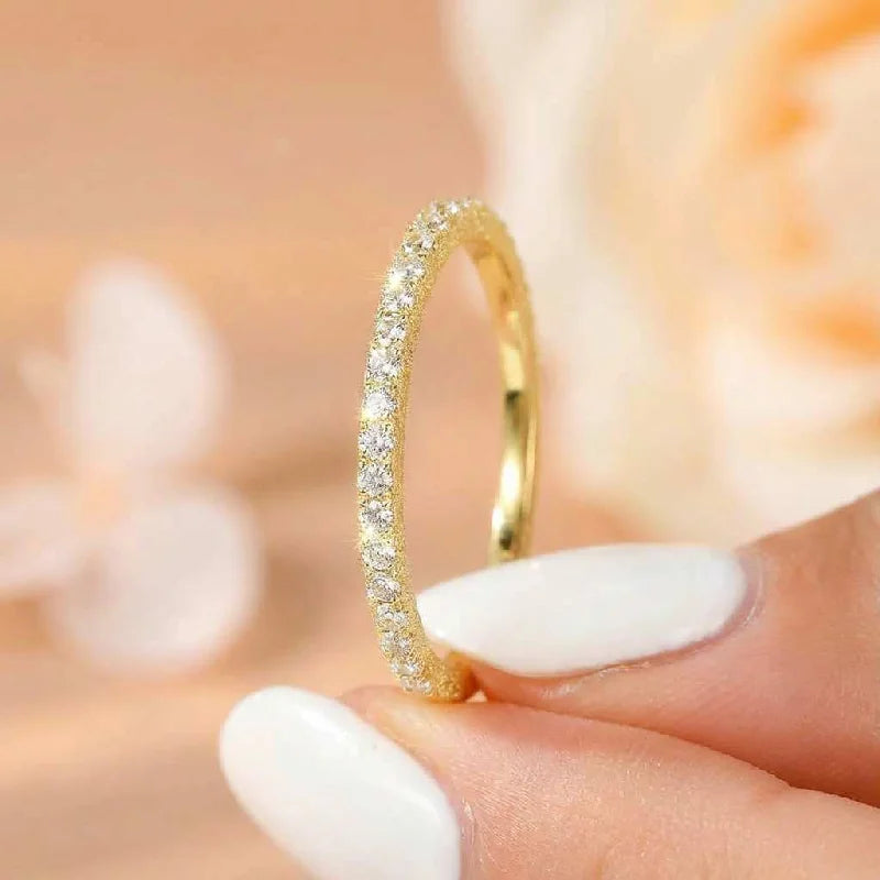 Celeste Half Spark Stack Ring