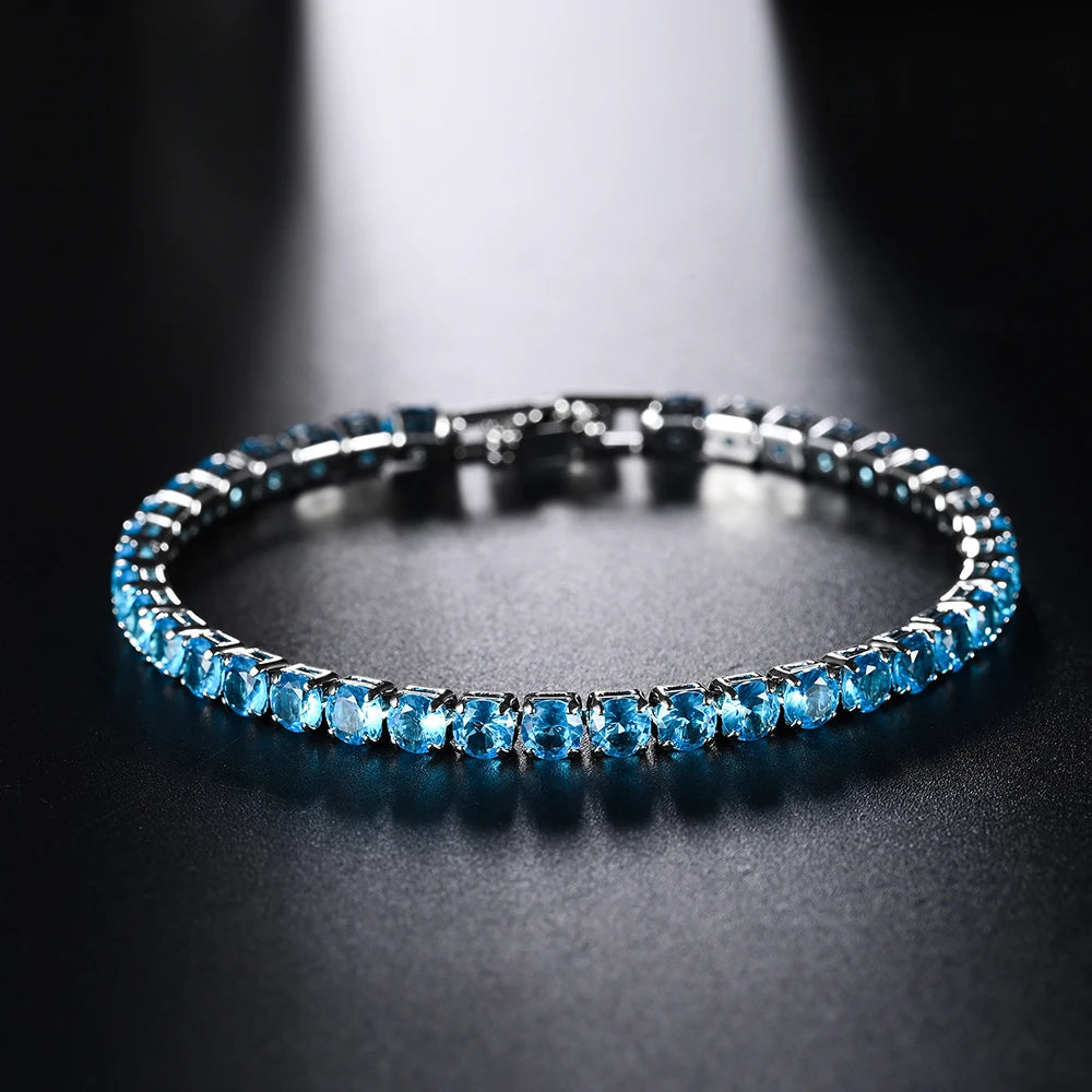 Micro-Inlaid Crystal Tennis Bracelet