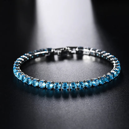 Micro-Inlaid Crystal Tennis Bracelet