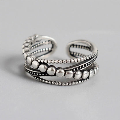 Celeste Double Wave Silver Ring