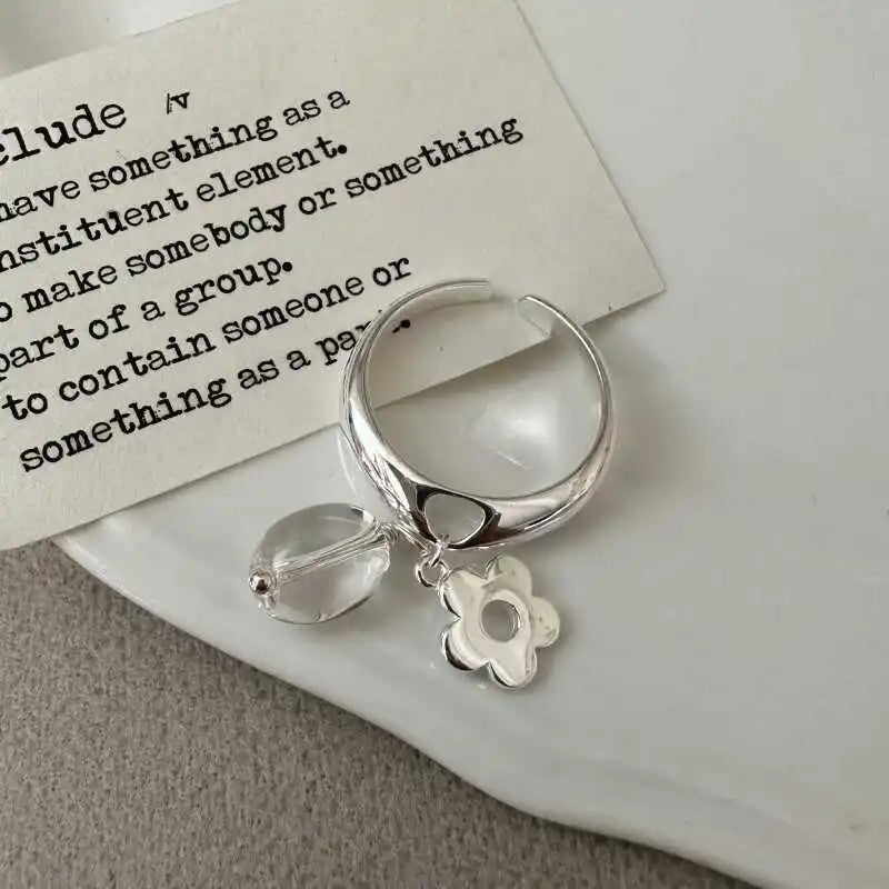 Retro Floral Sterling Ring