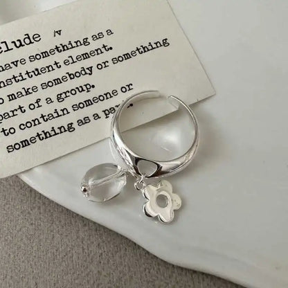 Retro Floral Sterling Ring