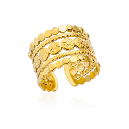 Golden Edge Open Ring
