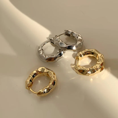 Celeste Folded Circle Earrings