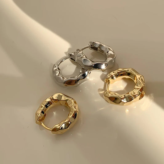 Celeste Folded Circle Earrings