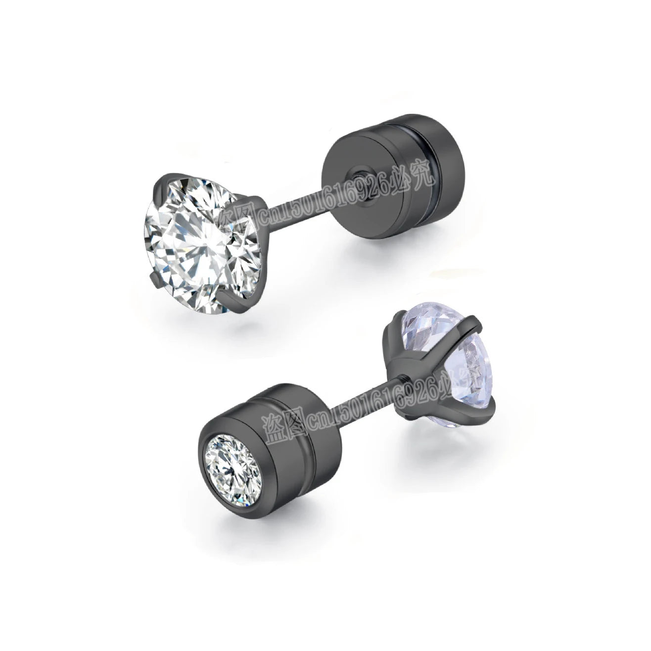 Celeste Black Zircon Studs