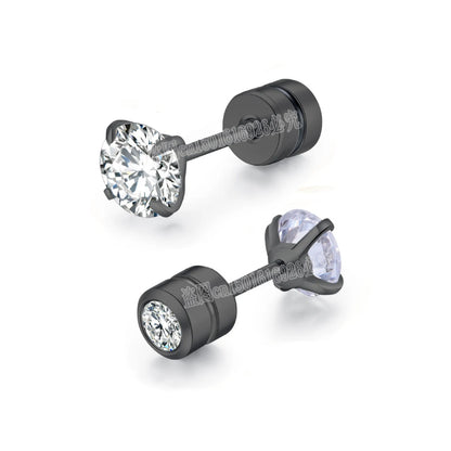 Celeste Black Zircon Studs