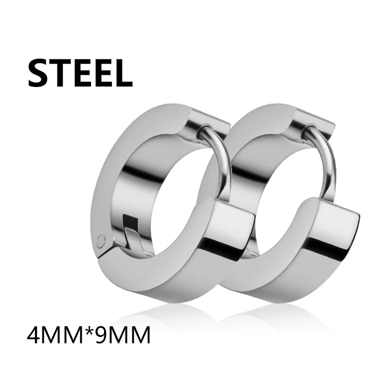 Celeste Black Steel Studs