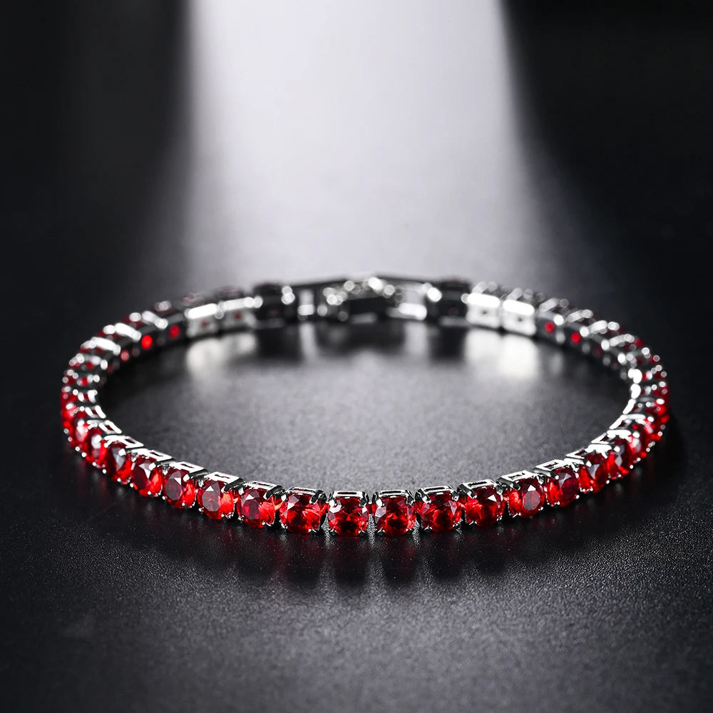 Micro-Inlaid Crystal Tennis Bracelet