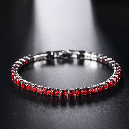 Micro-Inlaid Crystal Tennis Bracelet