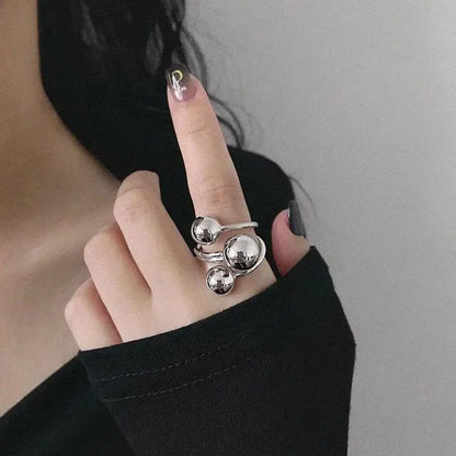 Celeste Double Wave Silver Ring