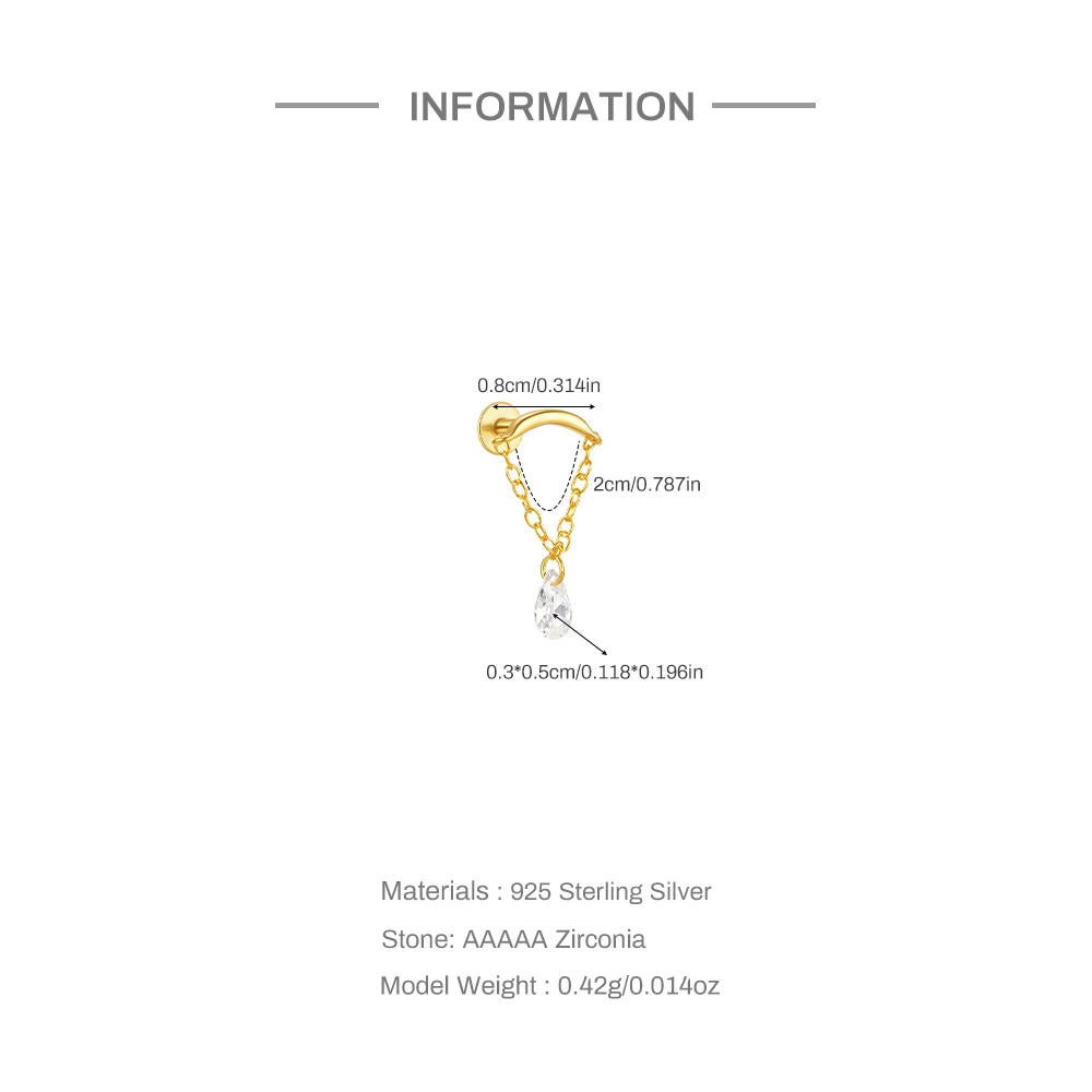 Celeste Moonstar Tassel Stud