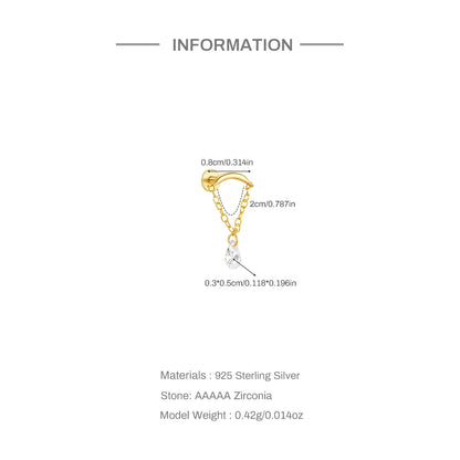 Celeste Moonstar Tassel Stud