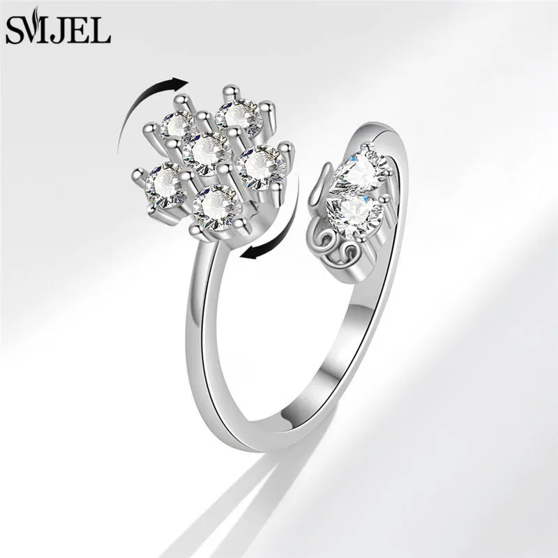 Rotating Charm Anxiety Ring