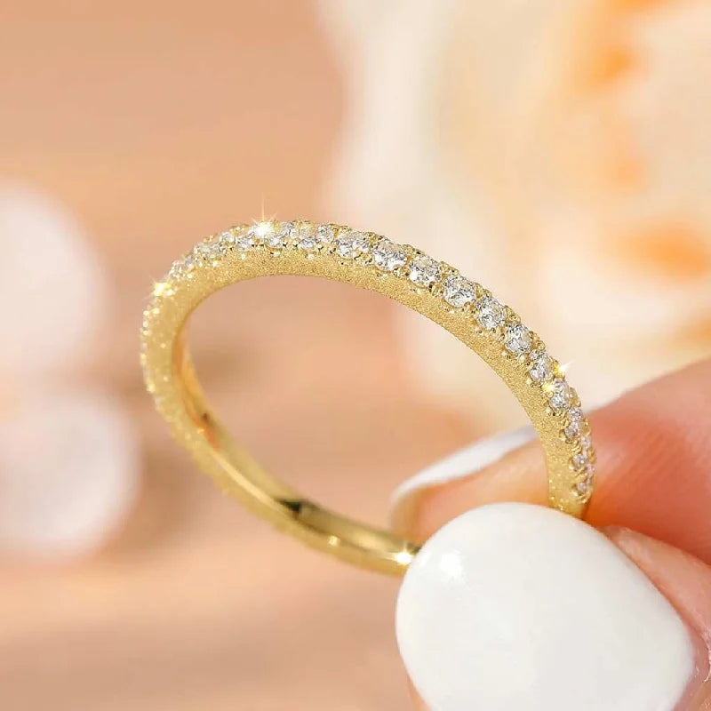 Celeste Half Spark Stack Ring