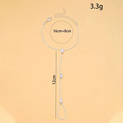 Bling Thin Chain Hand Bracelet