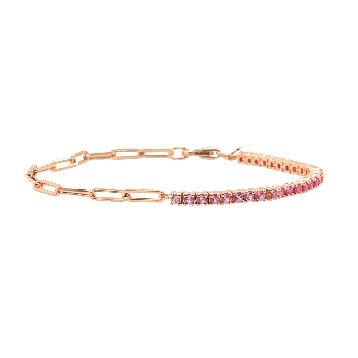 Rainbow Crystal Chain Bracelet