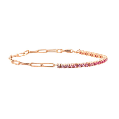 Rainbow Crystal Chain Bracelet