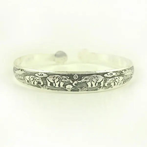 Retro Tibetan Silver Bangle