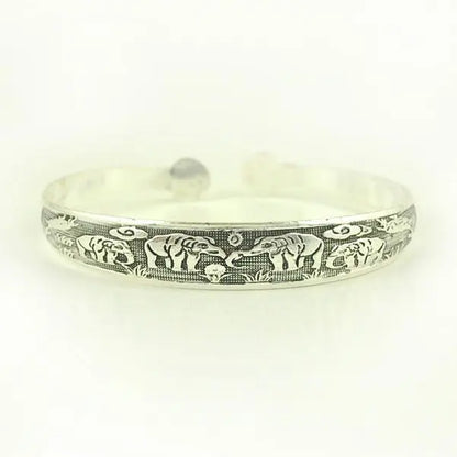 Retro Tibetan Silver Bangle