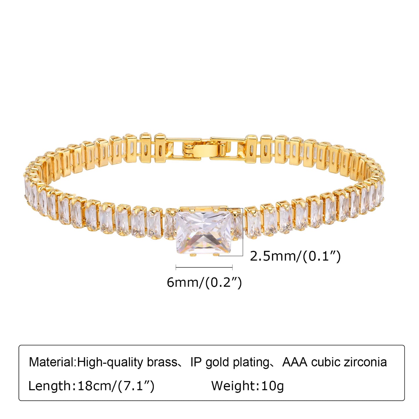 Celeste Gold Paperclip Chain Bracelet