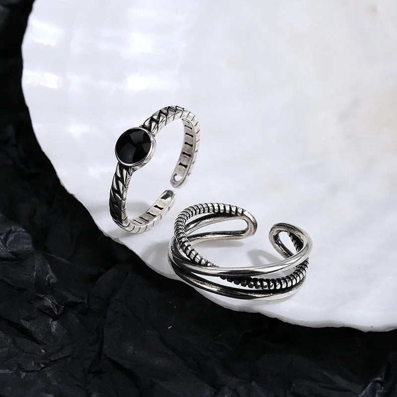 Celeste Double Wave Silver Ring