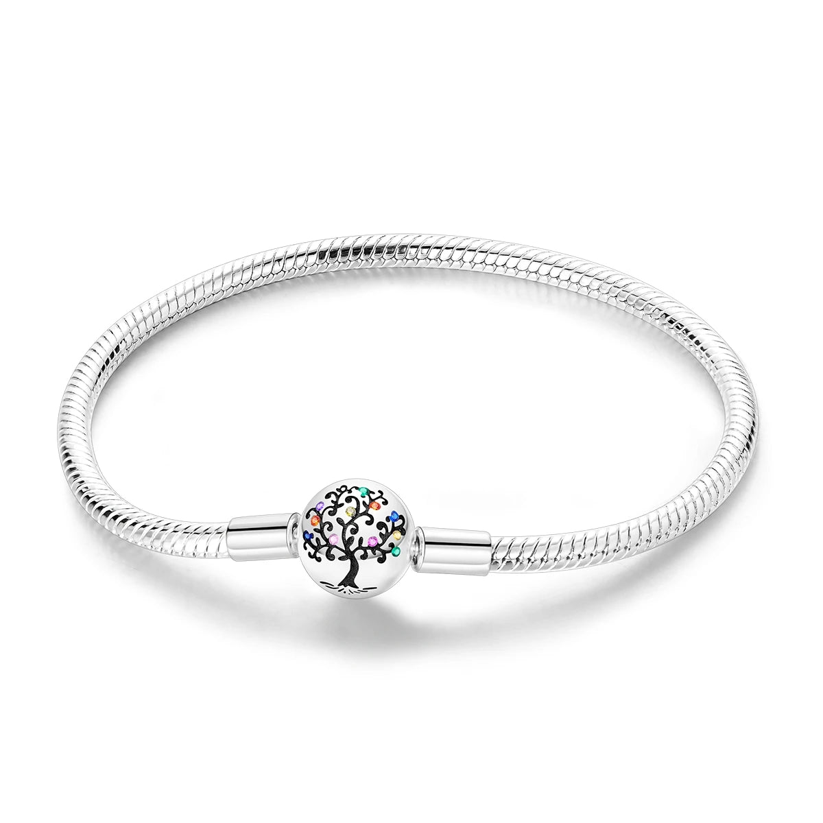 Celeste Heart Charm Snake Bracelet