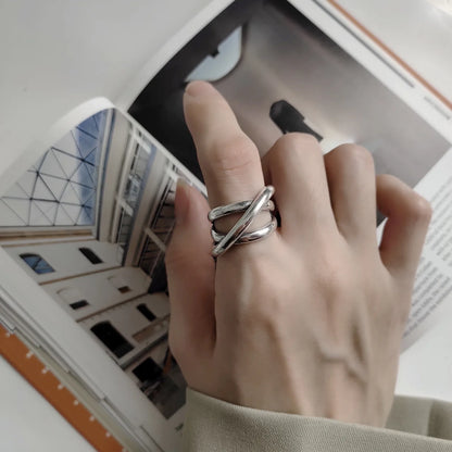 Vintage Geometric Charm Ring