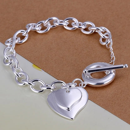 Celeste Square Chain Silver Bracelet