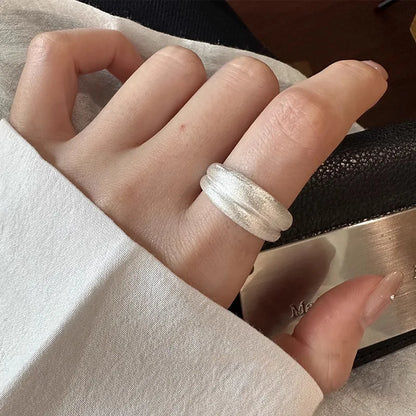 Celeste Double Wave Silver Ring
