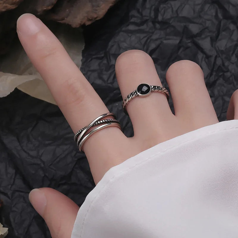 Celeste Double Wave Silver Ring