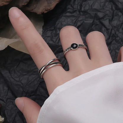 Celeste Double Wave Silver Ring