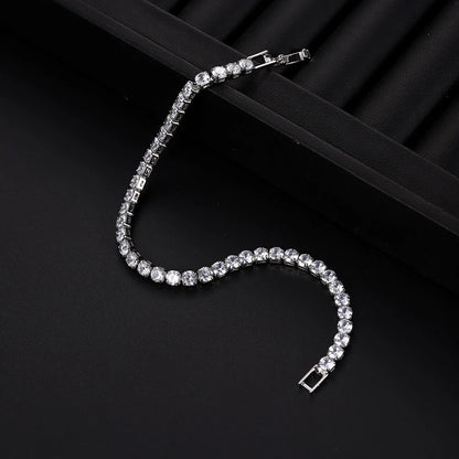 Micro-Inlaid Crystal Tennis Bracelet