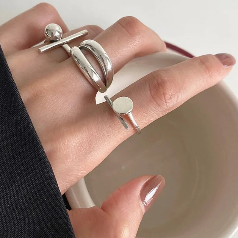 Vintage Geometric Charm Ring
