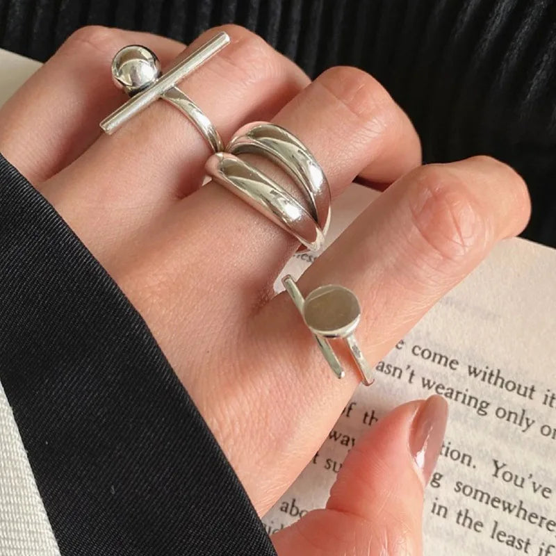 Vintage Geometric Charm Ring